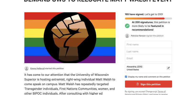 Wisconsin University Admin Assist Students In Planning Protest Against Matt Walsh; Leftists Try To Ban Him From Campus