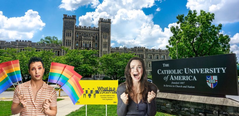 Ahead of Walsh Visit, Progressives Panic, Tear Down Posters at Catholic University